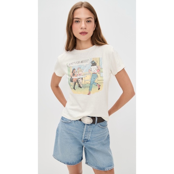 Re/Done Tops - New RE/DONE Classic Drinks Tee in Vintage White Size Small